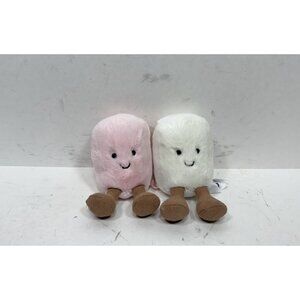 Jellycat Amuseable Pink And White Marshmallow Plush